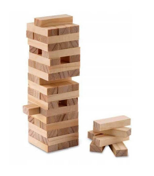 Wooden Jenga game 60 blocks  - photo 1