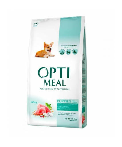 Корм Optimeal Puppies All Breeds Turkey 12 кг  - изображение 1